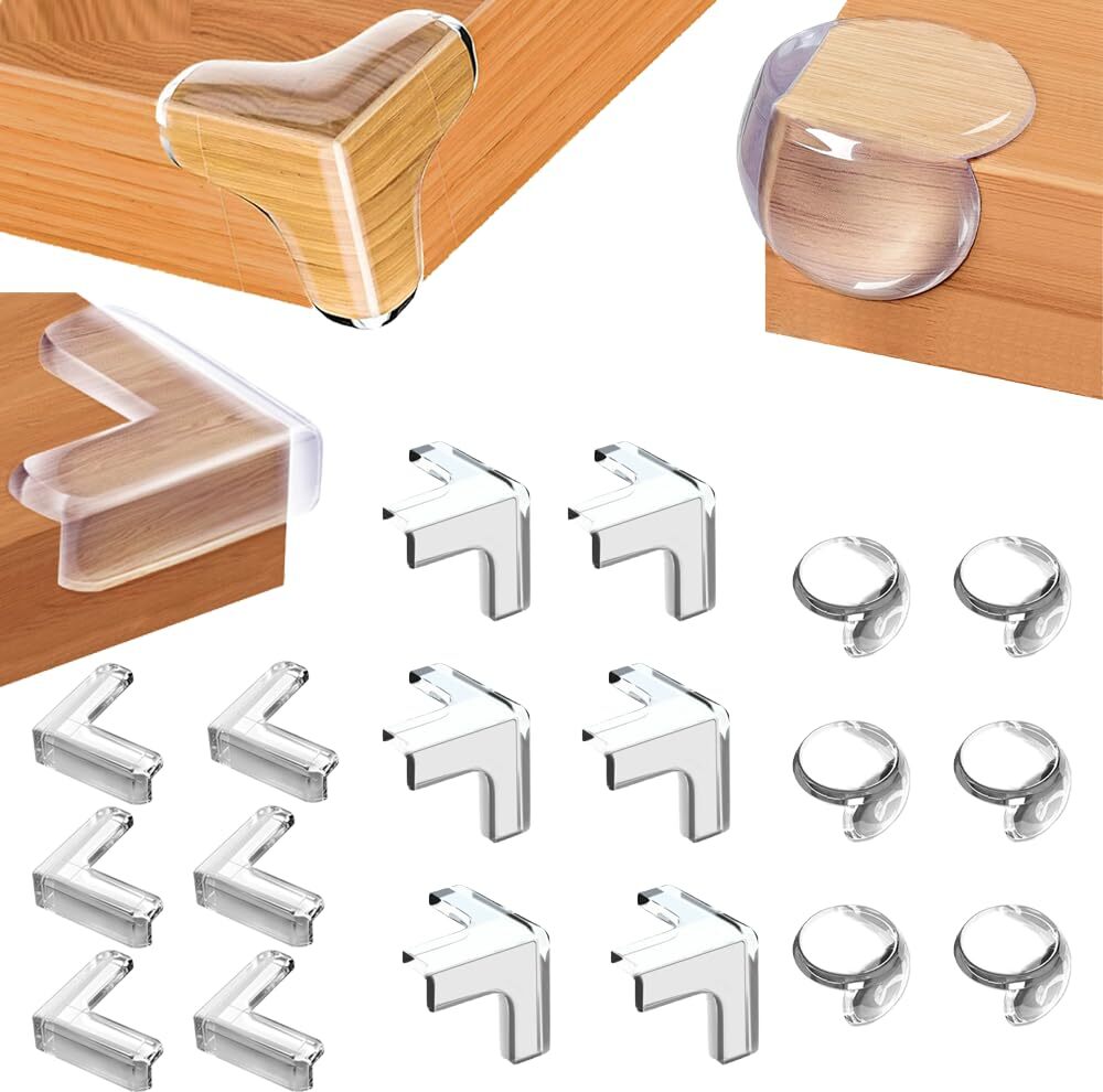 Corner Protector Baby, 18 Packs Baby Proofing Corner Guards,Furniture Corner ...