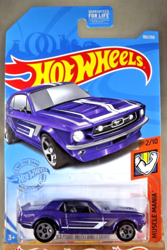 2021 Hot Wheels #192 Muscle Mania 2/10 '67 FORD MUSTANG COUPE Purple w/Gray 5 Sp