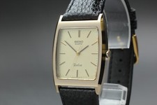 Vintage EXC 5 N/Batt Belt SEIKO Dolce 6030-5320 Gold Quartz Men's Watch JAPAN