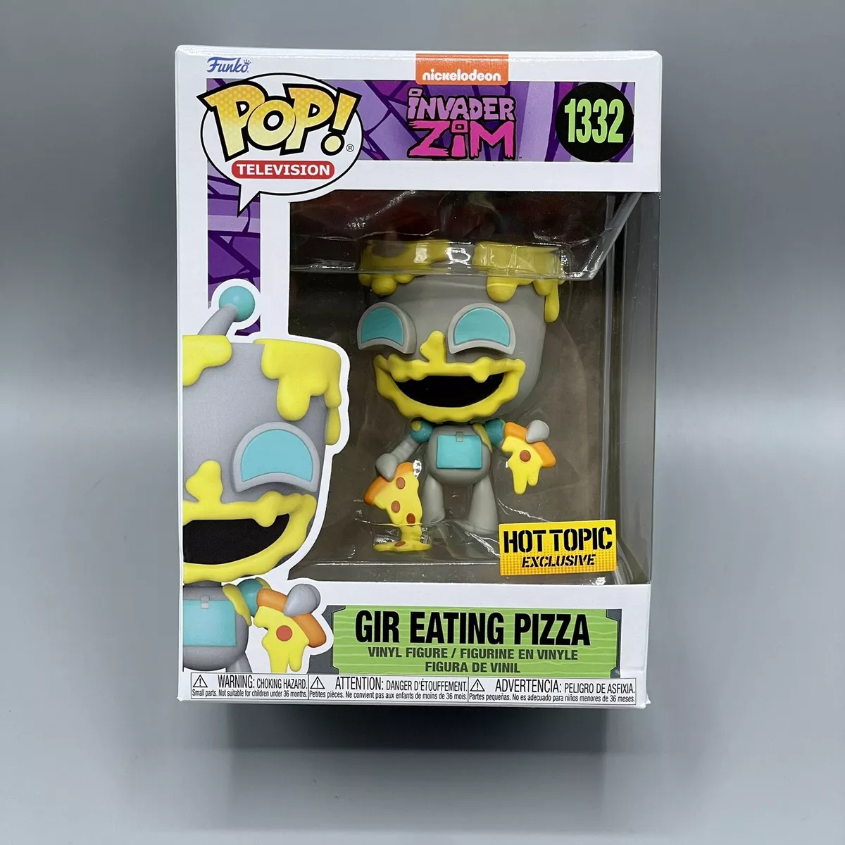 Funko Pop! Animation Invader Zim GIR Eating Pizza 1332 Exclusivo - Moça do  Pop - Funko Pop é aqui!