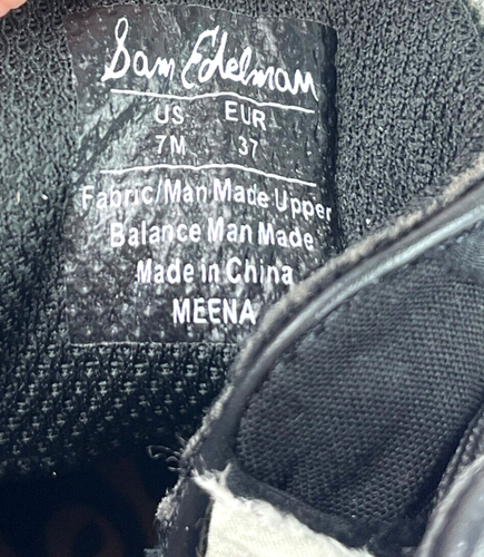 Sam Edelman Women's Meena 2 Athletic Shoes Sneaker Black White Textured Sz 7 NEW - Picture 7 of 10