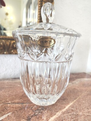 Block Crystal Tulip Garden Biscuit Barrel New With Original Tags