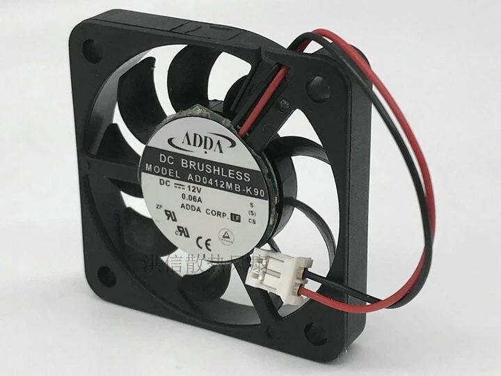 ADDA 4007 AD0412MB-K90 DC12V 0.06A 4CM 40mm mute ultra thin fan 2pin - Image 2 of 3