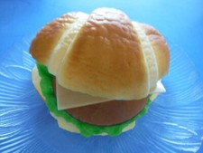 REALISTIC FAKE CROISSANT SANDWICH DISPLAY FOOD PROP *FREE SHIPPING*