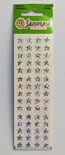 Vintage SandyLion Prismatic Mini Silver Stars Stickers Sealed