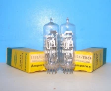 6FG6 EM84 NOS Amperex radio audio eye indicator vacuum tubes 2 valves Holland