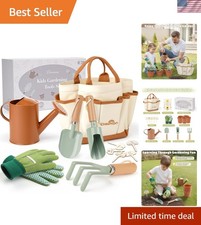 Gardening Set Toys for Kids, Quality Garden Tool Kit Includes Tote Bag, Glove...