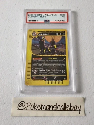 Umbreon H29/H32 - Aquapolis Set *PSA 7 - NM* Holo Rare Pokemon Card
