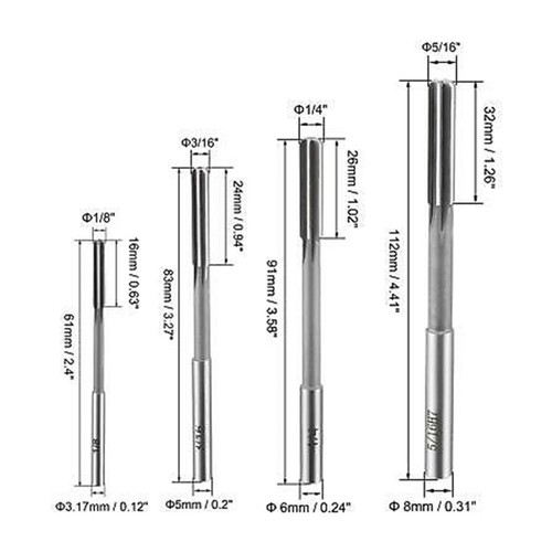 Compact and Efficient HSS Chuck Reamer Set of Four Sizes for DIY Users - Picture 8 of 8