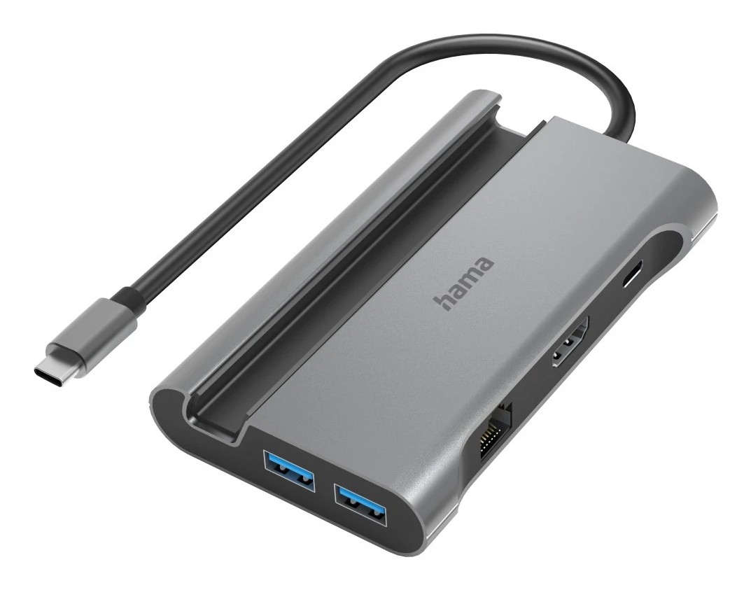 Hama Connect2Mobile V2 Hub USB-C 7 in 1 | Ethernet Gigabit e 4K HDMI