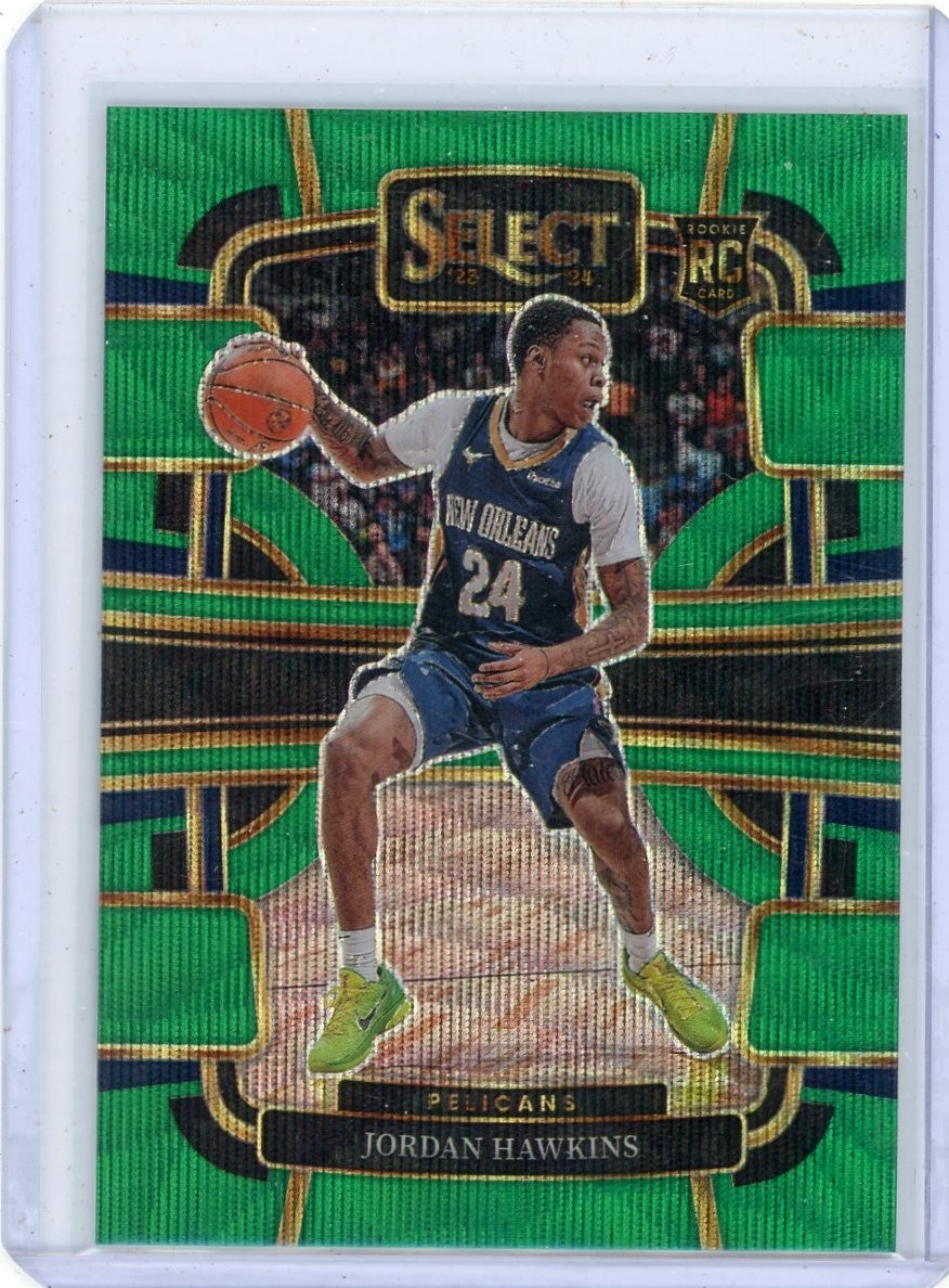 Jordan Hawkins RC ▪ 2023-24 Select GREEN Wave Prizm /50 Concourse #72 Rookie!