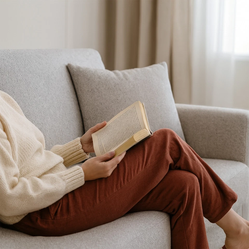 Ash Grey Wool Herringbone Cushion Cover 18x18 – Premium Modern Sofa Pillow - Image 2 of 4