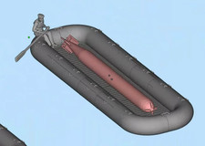 1/144 1/72 Marina Militare U-boat tedesco siluro carico zattera barca + marinaio remi 6 pezzi WG