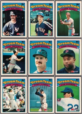 1989 Topps Kmart Dream Team Baseball -- You Pick to Complete Your Set