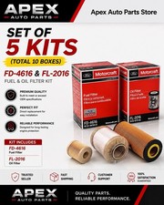Set Of 5kits Motorcraft Oem Fd4616 Fl2016 Powerstroke Diesel Oil Fuel Filter