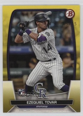 2023 Bowman Yellow 45/75 Ezequiel Tovar #15 Rookie RC 1o7b