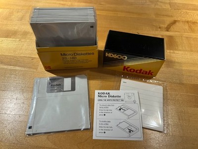 Kodak 2S-HD 3.5'' Floppy Diskette HD600 135TPI 1984 P/N 1087881 10 Pack