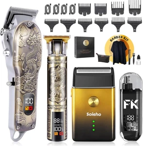 Clipper cheveux pour les hommes ensemble sans fil électrique Cliper T-Shaped Barbe Trimmer N