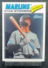 2026 Topps Heritage Kyle Stowers #395 Chrome Black Refractor Marlins SP