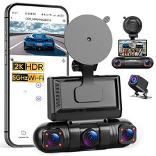 4 Kanal Dash Cam 360°Panorama 5G-WLAN mit Nachtsicht Auto Kamera Parküberwachung