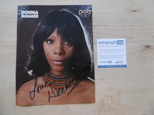 Donna Summer autograph signed A4 magazine image ACOA