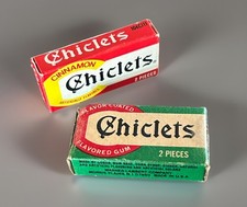 2 Vintage 1970's CHICLETS GUM  2 Piece Boxes - Cinnamon & Original - NOS SEALED!