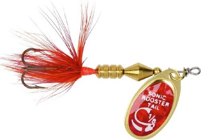 Yakima Bait 182FLMY Sonic Rooster Tail Spinner 1/8 oz Flame Mylar
