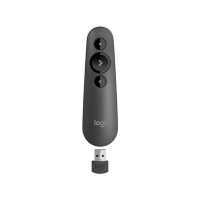 Logitech Wireless Presenter R500s, PowerPoint Clicker with Laser Pointer,