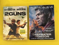 2 GUNS + DEEPWATER HORIZON (2 DVD LOT) LIKE NEW W/SLIPCOVERS - FREE SHIPPING