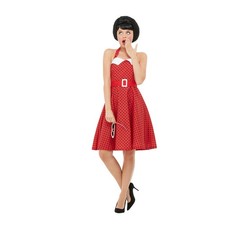 50er Jahre Kleid Damen - Vintage Rockabilly Kleid Mit Neckholder