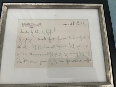Erwin Rommel / Generalfeldmarschall / Autograph