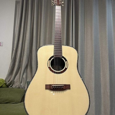 41-Inch High-Gloss Master-Crafted Solid Spruce Body Acoustic Guitar