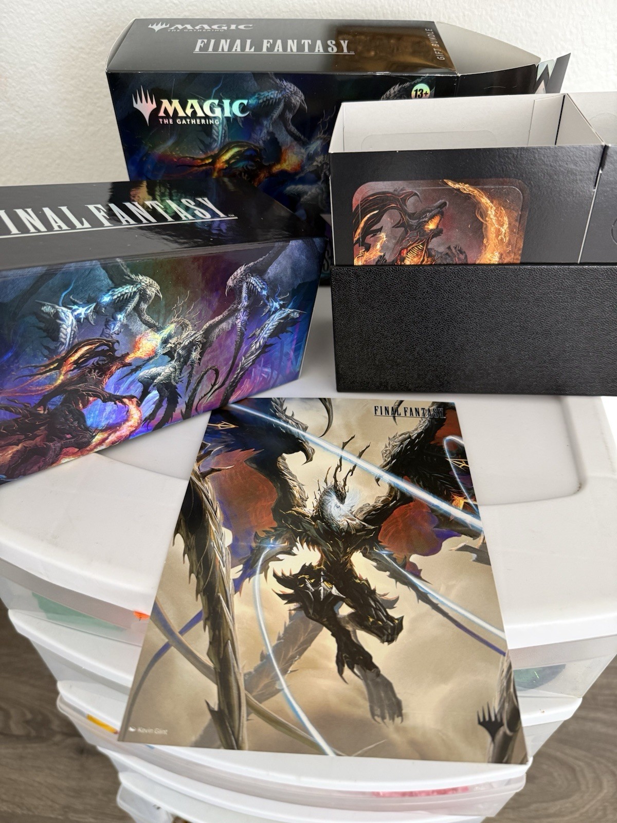 Magic The Gathering Final Fantasy EMPTY Gift Bundle Box (No Cards Or Dice)