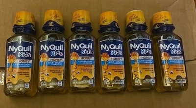 Vicks Nyquil Kids Honey Cold Cough+ Congestion 6 Bottles Exp 01/2026  8oz Each 
