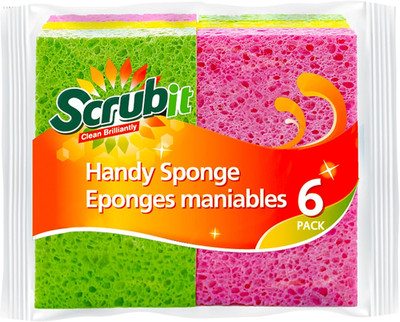 Cellulose Scrub Sponge - Kitchen Cleaning Sponges for Dishes, Pans, Pots & More-