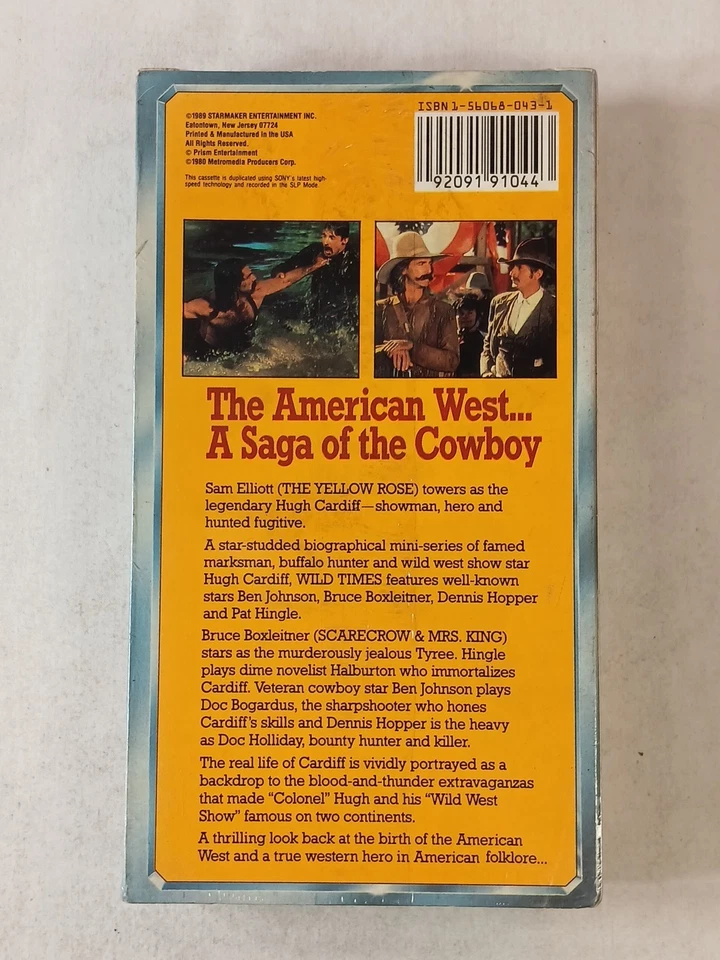 Wild Times VHS Video Tape SEALED 1989 Cowboy Western Sam Elliott Dennis Hopper Foto 2 de 4