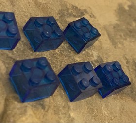 LEGO 3003 Trans Dark Blue Brick 2 x 2 (x2)