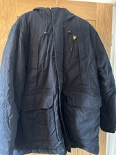 Lyle & Scott Men's Padded Parka Coat Navy Size XL