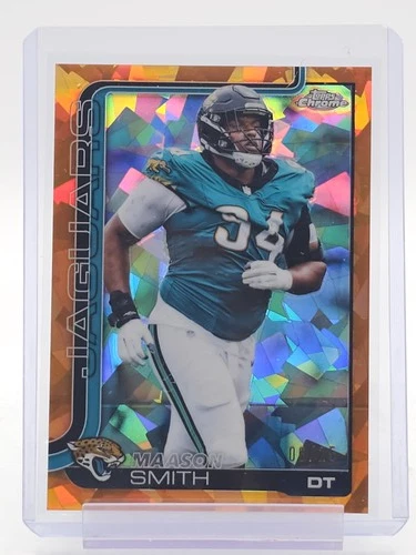 MAASON SMITH 2025 TOPPS CHROME ORANGE SAPPHIRE REFRACTOR #140 JAGUARS Q3946