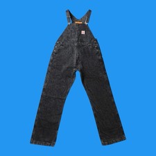 Levis Jeans Mens Size Medium Workwear Loose Fit 100 Cotton Black Denim Overalls