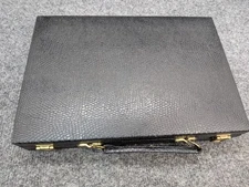 Vintage Poker Chip Set 300pc  in Red, Green, White Faux-Leather Case Pre-Owned