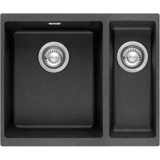Franke Sirius SID160CB 1.5 Bowl Black Tectonite Undermount Kitchen Sink