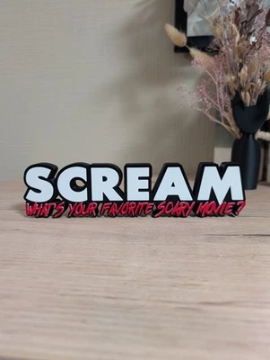 Scream Logo Décoratif Du Film Culte 23cm - Photo 1/4