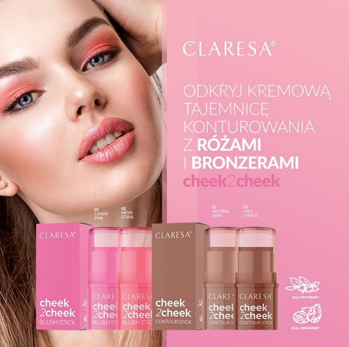 Claresa Cheek2Cheek Rouge Stick Neon Coral 6g - Bild 2 von 11
