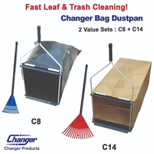 2 Sets - Yard Waste Bag Holder Stand - Paper Lawn Leaf Bag Holder Stand Scoop