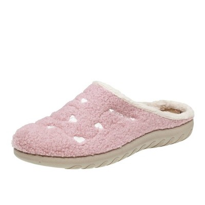 Inblu warme Hausschuhe aus rosa Wolle - Größe 36 [23,4 cm] Damenschuhe Pantoffeln