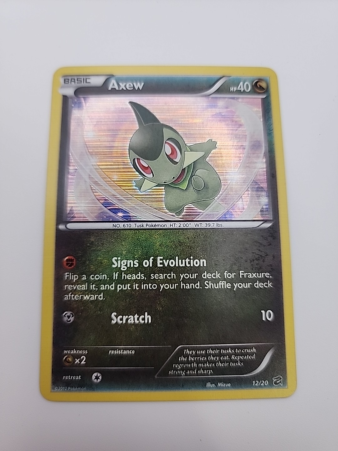 Pokémon TCG - AXEW - Dragon Vault 12/20 Holo Pokemon