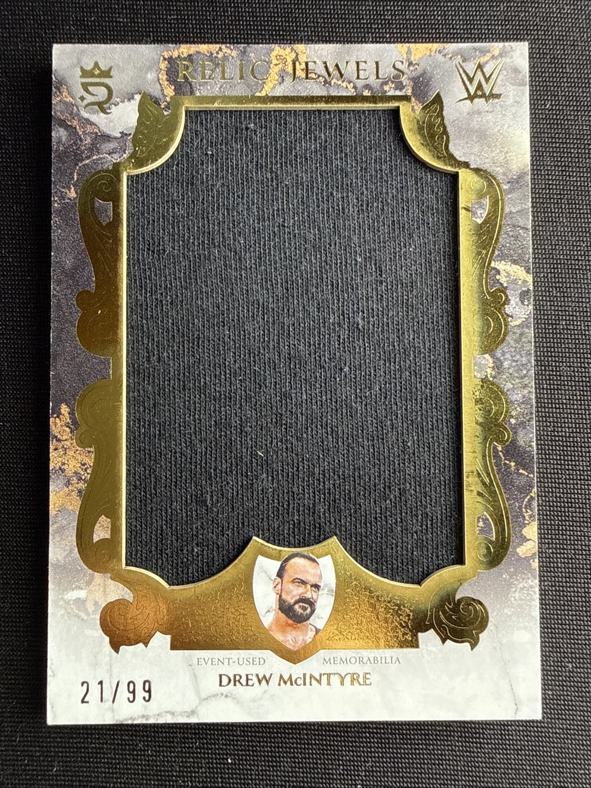 Drew McIntyre Event Used Relic 2025 Topps Royalty WWE Relic Jewels /99 #RJ-5