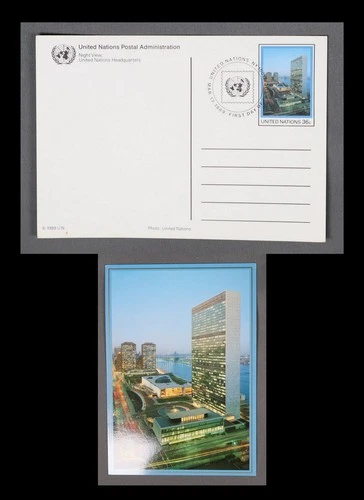 MayfairStamps United Nations FDC 1989 Headquarters Night View First Day Statione