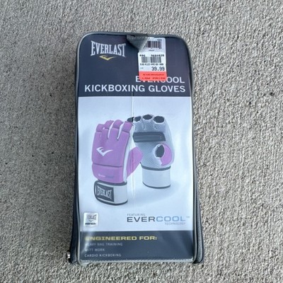 Everlast Evercool Kickboxing Gloves Pink Gray for Kickboxing Heavy Bag Mitt Work